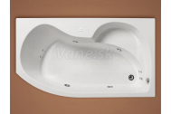 Santech VEGA asymetrická masážna vaňa 150x90 P Body 200 +autom.dohrievanie vody ZADARMO