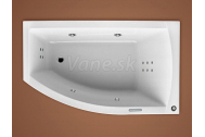 Santech FIONA asymetrická masážna vaňa 150x85 P Body 300 +autom.dohriev.vody ZADARMO