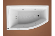 Santech FIONA asymetrická masážna vaňa 160x95 L Body 300 +autom.dohriev.vody ZADARMO