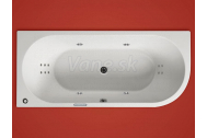 Santech GEMINI asymetrická masážna vaňa 170x75 L Body 300 zaobl.roh +aur.dohr.vody ZADARMO