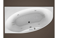 Santech LAGUNA asymetrická masážna vaňa 168x95 L Body 300 +autom.dohriev.vody ZADARMO
