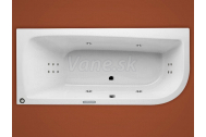 Santech OPTIMA asymetrická masážna vaňa 169x75 L Body 300 +autom.dohrievanie vody ZADARMO