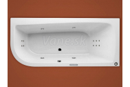 Santech OPTIMA asymetrická masážna vaňa 169x75 P Body 300 +autom.dohrievanie vody ZADARMO