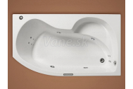 Santech VEGA asymetrická masážna vaňa 160x90 P Body 300 +aut.dohrievanie vody ZADARMO