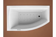 Santech FIONA asymetrická masážna vaňa 150x85 L Relaxa 200 +chromoterapia ZADARMO