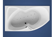 Santech FONTANA asymetrická masážna vaňa 160x90 L Relaxa 200 +chromoterapia ZADARMO