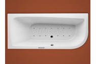 Santech OPTIMA asymetrická masážna vaňa 169x75 L Relaxa 200 +chromoterapia ZADARMO