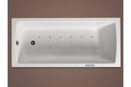 Santech SMART obdĺžniková masážna vaňa 160x72,5 Relaxa 200 +chromoterapia ZADARMO
