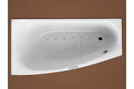Santech ARIELA asymetrická masážna vaňa 160x80L Relaxa 300 +chromoterapia ZADARMO