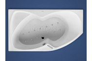 Santech FONTANA asymetrická masážna vaňa 150x90 L Relaxa 300 +chromoterapia ZADARMO