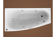 Santech ARIELA asymetrická masážna vaňa 160x80L Fitnes 200 +aut.dohr.vody+preplach ZADARMO