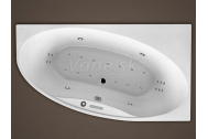 Santech LAGUNA asymetrická masážna vaňa 168x95 P Fitnes 200 +dohriev.vody+preplach ZADARMO
