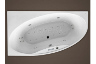 Santech LAGUNA asymetrická masážna vaňa 180x100L Fitnes200 +dohriev.vody +preplach ZADARMO