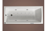Santech SMART obdĺžniková masážna vaňa 160x72,5 Fitnes 200 +aut.dohr.vody+preplach ZADARMO