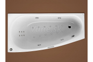 Santech ARIELA asymetrická masážna vaňa 150x80L Fitnes 300 +aut.dohr.vody +chromot.ZADARMO