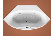 Santech FJORD rohová masážna vaňa 145x145 Comfort +kúpeľový olej Panpuri ZADARMO