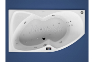 Santech FONTANA asymetrická masážna vaňa 160x90 L Comfort +kúpeľový olej Panpuri ZADARMO