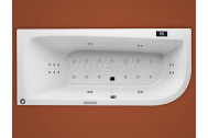 Santech OPTIMA asymetrická masážna vaňa 169x75 L Comfort +kúpeľový olej Panpuri ZADARMO