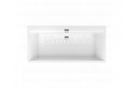 V&B SQUARO EDGE 12 Duo 160x75 vaňa quarylová+nohy a sifón chróm, Biela UBQ160SQE2DV01