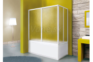 Aquatek ROYAL VA4 vaňová zástena 180x70/140, rám biely, sklo číre 62