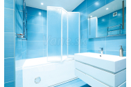 Aquatek LUX L3 vaňová zástena 140/140, biela, Krilex vzor voda