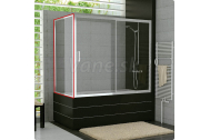 SanSwiss Top-Line TOPV Bočná stena k zástene, ATYP š.25-80cm v.150cm, Aluchróm, Sklo Číre