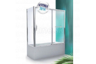Roth Vaňová zástena s posuvnými dverami PXV2L 180x150 (L), brillant, sklo číre