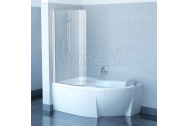 RAVAK CVSK1 ROSA 140 / 150 L vaňová zástena, satin, Transparent , ľavá
