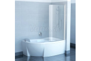 RAVAK CVSK1 ROSA 140 / 150 R vaňová zástena, white , Transparent , pravá