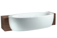 Laufen ALESSI ONE akrylátová polozápustná vaňa 203x109cm, s polovičným panelom, biela