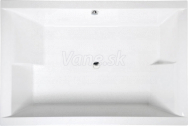 Polysan DUPLA asymetrická vaňa 180x120x54cm, 570 l, biela