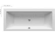 RAVAK Vaňa FORMY 01 170 x 75 snowwhite, liaty akrylát+Cleaner