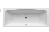 RAVAK Vaňa FORMY 02  180 x 80 snowwhite, liaty akrylát+Cleaner