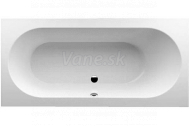V&B OBERON 190x90 vaňa quarylová+nohy+vykružovák, Biela UBQ199OBE2V01