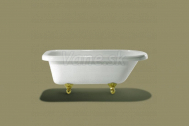 Knief ROLL TOP voľne stojaca akrylátová vaňa 152,5x72x55cm, 160l, biela