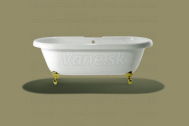 Knief EDWARDIAN XL voľne stojaca akrylátová vaňa 180x80x60cm, 220l, biela