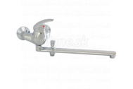 Samtek ARIES vaňová nástenná batéria pre bytové jadro 100 mm, chróm