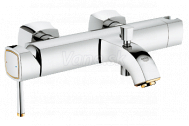 GROHE Grandera Páková vaňová batéria, integrovaný držiak ručnej sprchy,chróm /zlato23317IG