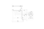 Sapho Madlo do sprchy 670x670mm, biela