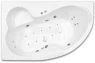 Arttec ARTTEC NIKÉ LUXUS 160 x 105 ľavá rohová hydromasážna akrylátová vaňa Biela