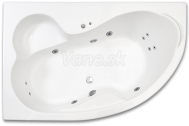 Arttec ARTTEC NIKÉ SURF 160 x 105 ľavá hydromasážna akrylátová vaňa Biela