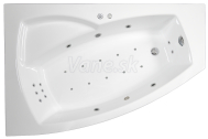 Arttec ARTTEC THALEILA FLAT 160 x 105 cm ľavá rohová hydromasážna akrylátová vaňa Biela