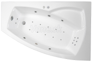 Arttec ARTTEC THALEILA FLAT 160 x 105 cm pravá rohová hydromasážna akrylátová vaňa Biela