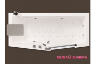 Santech-Novellini IRIS hydromasážna vaňa 160x80, Pravá