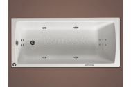 Santech SMART obdĺžniková masážna vaňa 150x72,5 Body 300 +autom.dohrievanie vody ZADARMO