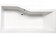 Polysan VERSYS asymetrická vaňa 160x85x70x47cm, pravá, biela