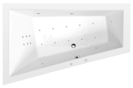 Polysan TRIANGL L HYDRO-AIR hydromasážna vaňa, 180x120x50cm, biela