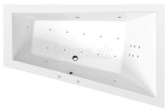 Polysan TRIANGL R HYDRO-AIR hydromasážna vaňa, 180x120x50cm, biela