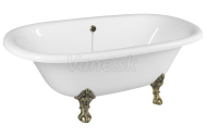 Polysan REGATA voľne stojaca vaňa 175x85x61cm, nohy bronz, biela