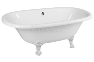 Polysan REGATA voľne stojaca vaňa 175x85x61cm, nohy biele, biela